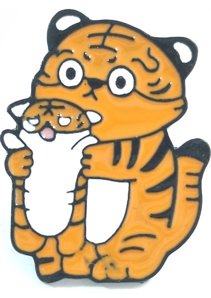 Kaplan ve Yavrusu Rozet Kaplan Rozet Kawaii Rozet Hayvan Rozet Sevimli Hayvan