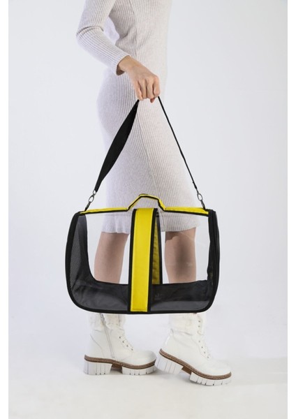 Şeffaf Büyük Boy Hafif Sarı Seyahat Taşıma Çantası, Kullanışlı ve Şık indirimleri