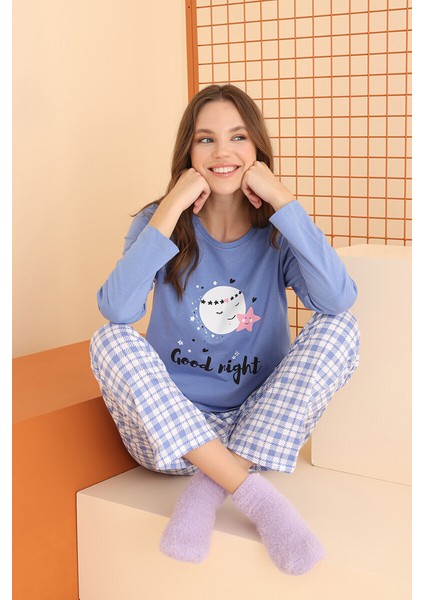 Mavi Good Night Pijama Takımı