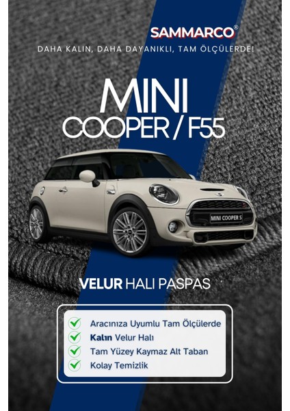 Mini Cooper F55 2019 Halı Paspas Velur Paspas Kumaş Paspas Oto Paspas fiyatları