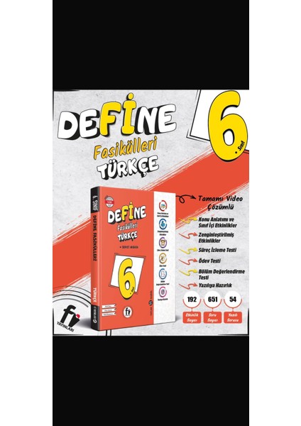 6.sınıf Define Fasikülleri Türkçe (2025)