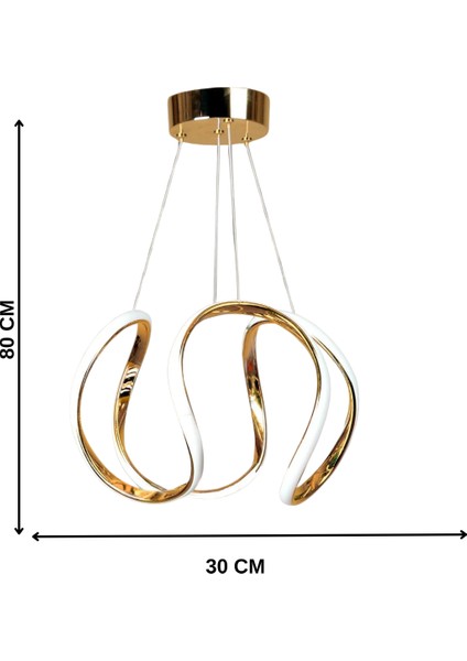 Elara Gold LED Avize – Modern Salon & Oturma Odası modelleri