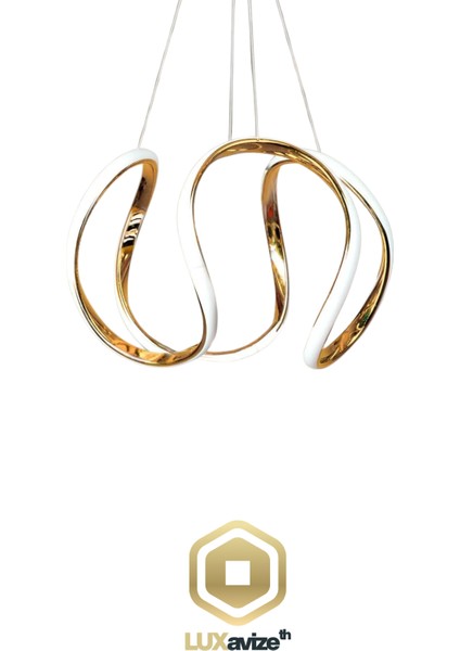 Elara Gold LED Avize – Modern Salon & Oturma Odası fırsatları