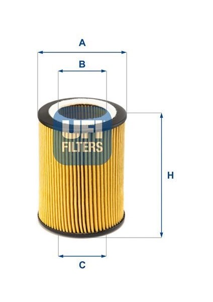 Ufı 2507100 - Yağ Filtresi Accent 02-05 -Getz 03-05 -Matrıx 01-10 1.5crdı Dzl
