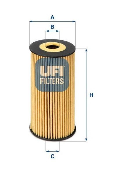 Ufı 2517000 - Yağ Filtresi Kağıt Tip Nıssan Qashqaı 1.6l Dci R9M J11 14- / X-Traıl 1.6l R9M Dci T32 14- / Nava Ra 2.3l YS23 D23 16-