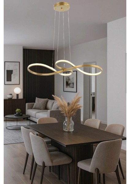 Zerafet Modern Gold LED Avize Yatak Odası - Hol - Salon