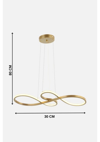 Zerafet Modern Gold LED Avize Yatak Odası - Hol - Salon modelleri