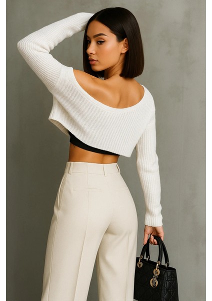 Kadın Siyah Çift Pileli Yüksek Bel Palazzo Kumaş Pantolon | Şık Ofis ve Günlük Kombinler Için indirimleri