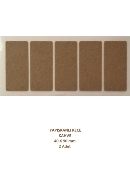 Zemin Koruyucu 40 x 90 mm Kahve Keçe, Ses ve Çizik Önleyici Kahve Mobilya Keçesi 2 Adet modelleri