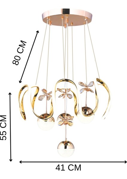 BADE LEDLİ GOLD MODERN AVİZE modelleri