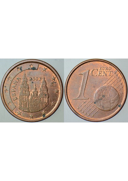 Ispanya 1 Euro Cent 2003.