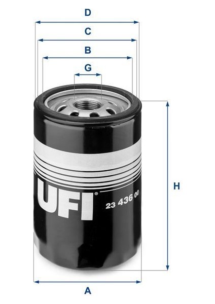 Ufı 2343600 - Yağ Filtresi Vw Caddy.golf. Jetta. Passat. Polo. Bora T5 LT28-35 LT40-55 / Seat Ibıza. Leon. Toledo / Skoda Octavıa
