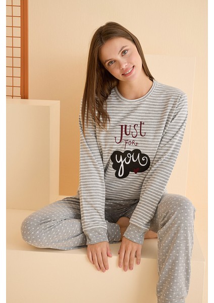 Gri Just For You Pijama Takımı modelleri