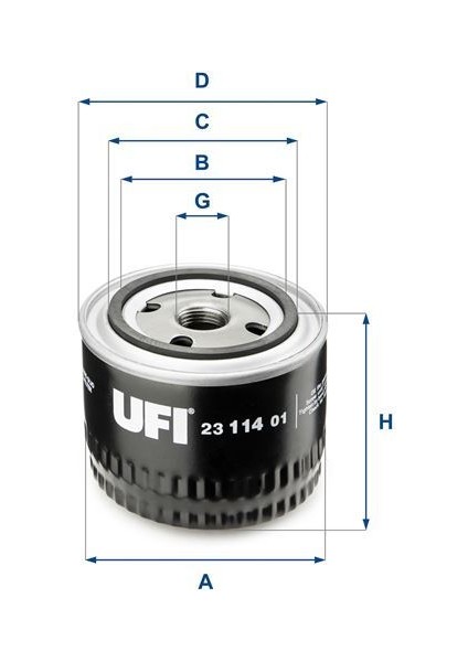 Ufı 2311401 - Yağ Filtresi R12 1300-R9 81-89 -R12 69-80