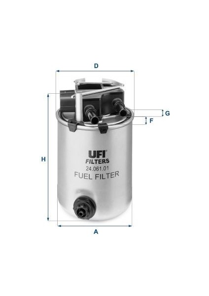 Ufı 2406101 - Yakıt Filtresi Siyah Sensörlü Soket Nıssan Qashqaı 1.5l K9K Dizel J11 6 Vites 14- 1.6l R9M Dci D Izel J10 J11 14-