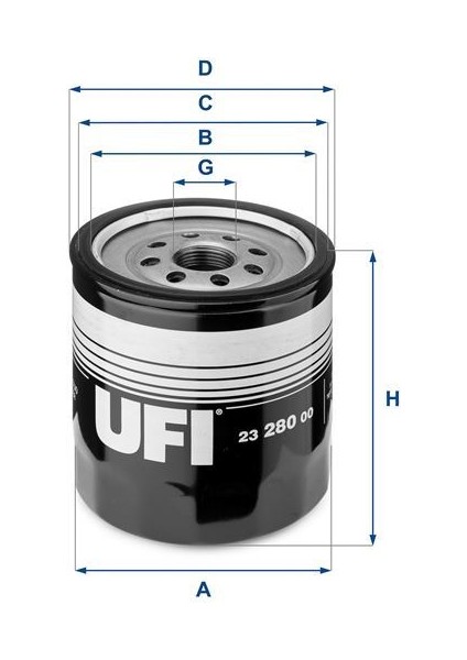 Ufı 2328000 - Yağ Filtresi Fıesta 1.8dı-Focus 1.8tdcı-1.8dı/tddi-1.8t-Connect 02 14 1.8tdcı Transıt T15-T12 2.5td 95 01
