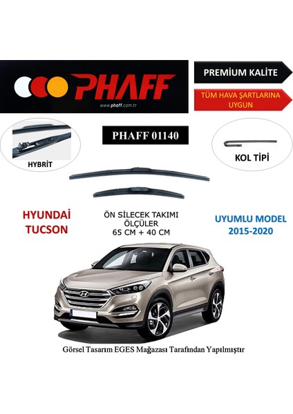 Hyundai Tucson (2015-2020) Ön Silecek Süpürgesi 650MM + 400MM