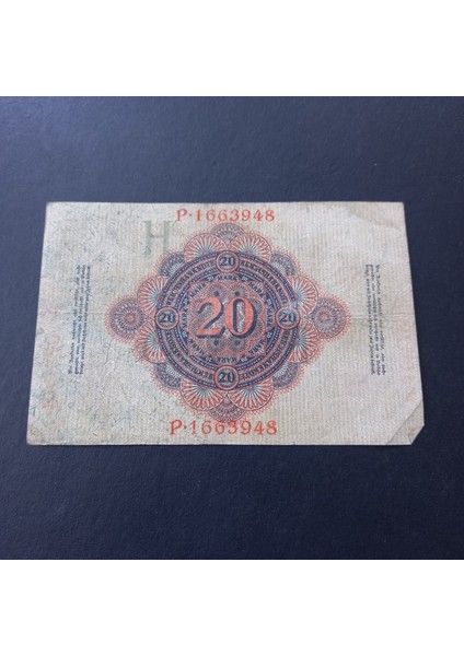 Escoines 3996368DEE9C87C84F 1914 Almanya Berlin P.166 Serisi 20MARK Çt Para fiyatları