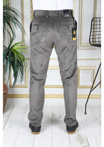 Su Yeşili Polarlı Kadife Pantolon Esnek Kalın Fitil Klasik Kesim Yan Cepli Astarlı Phantom Jeans fırsatları