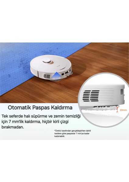 7000 Pa Emiş Gücü , Planlanmış Temizlik ve Oda Algılama Ile Qrevo Maxv Çöp Istasyonlu Akıllı Robot Süpürge fırsatları