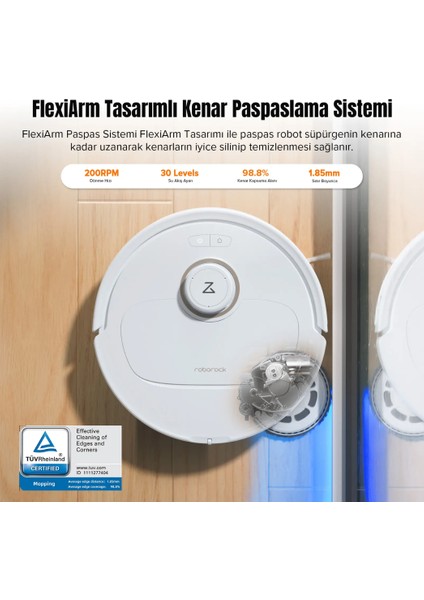 7000 Pa Emiş Gücü , Planlanmış Temizlik ve Oda Algılama Ile Qrevo Maxv Çöp Istasyonlu Akıllı Robot Süpürge