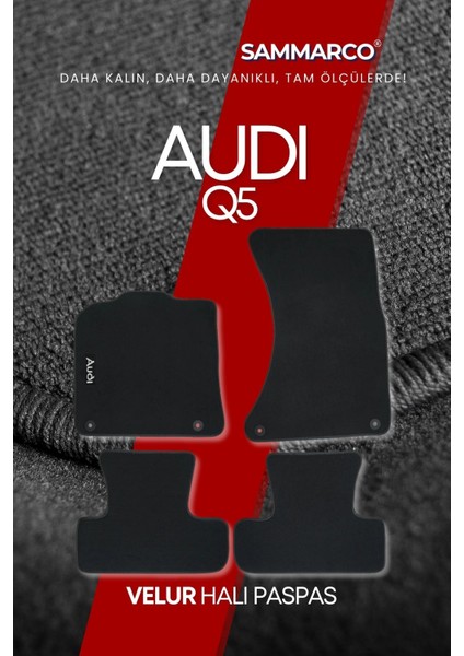 Audi Q5 2016 Halı Paspas Velur Paspas Kumaş Paspas Oto Paspas modelleri