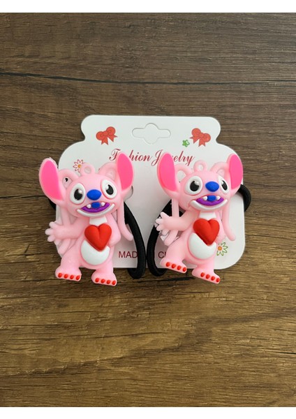 Kız Çocuk 1 Çift Stitch Renkli Havlu Lastik Toka Stich Lastik Toka Stiç Stik Y2K Kpop Kore