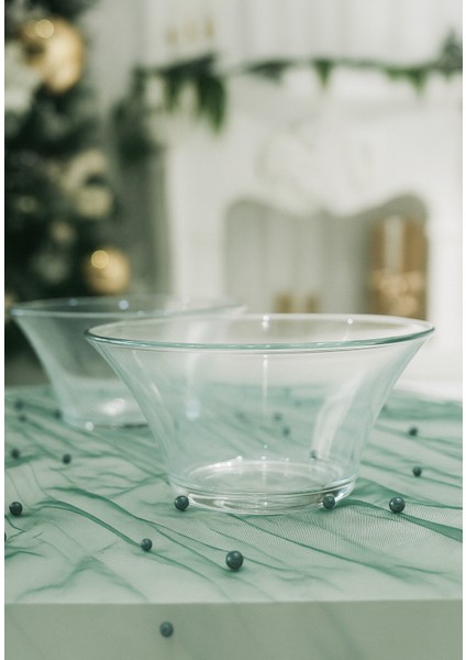 2'li Cam Kase - Dekoratif Sunum Kasesi ve Meyve Kasesi - Kristal modelleri