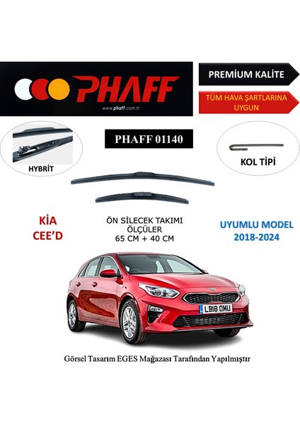 Kia Ceed (2018-2024) Ön Silecek Süpürgesi 650MM + 400MM