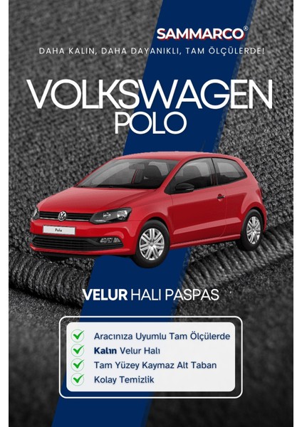 Volkswagen Polo 2017 Halı Paspas Velur Paspas Kumaş Paspas Oto Paspas fiyatları