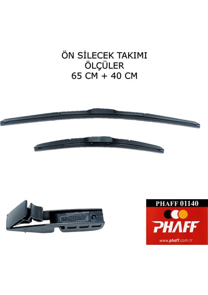 Peugeot 206 206+ (1998-2013) Ön Silecek Süpürgesi 650MM + 400MM modelleri