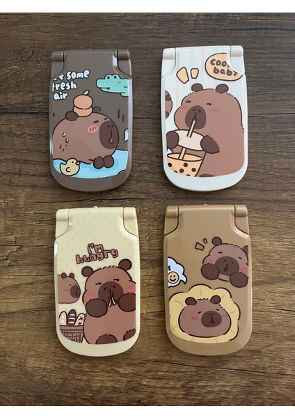 Kız Çocuk 1 Adet Capybara Aynalı Tarak Kapibara Taraklı Ayna K2Y Kpop Kore