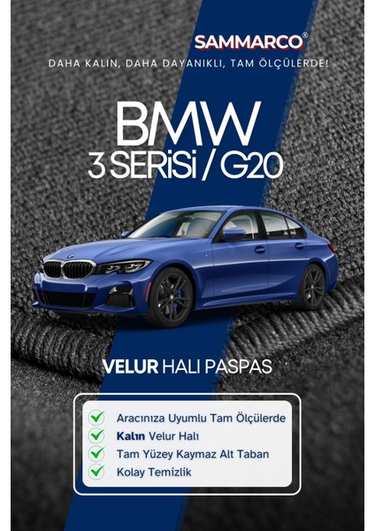 Bmw 3 Serisi G20 2023 Halı Paspas Velur Paspas Kumaş Paspas Oto Paspas fiyatları