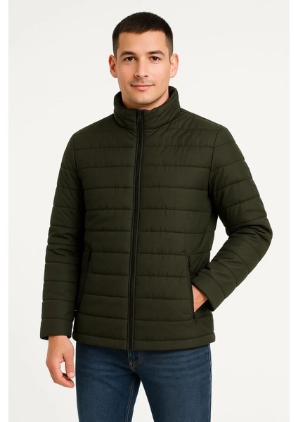 Monsi-Erkek Bomber Mont Ceket – Su Itici Kumaş, Kapitone Astarlı, Fermuarlı, Kışlık