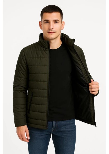 Monsi-Erkek Bomber Mont Ceket – Su Itici Kumaş, Kapitone Astarlı, Fermuarlı, Kışlık modelleri