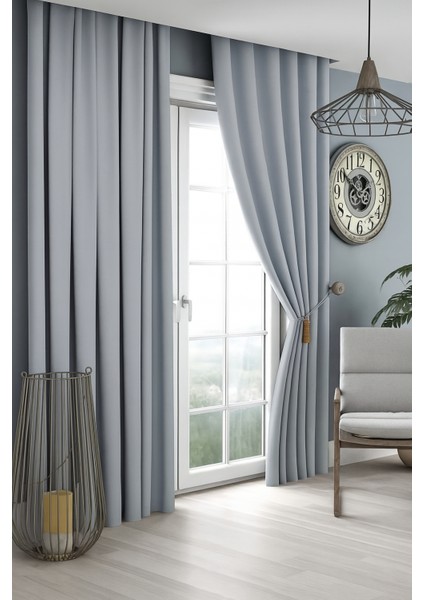 Blackout Açık Gri Fon Perde Işık Geçirmez Pilesiz Güneşlik ( Tek Kanat ) Fon, Perde, fiyatları