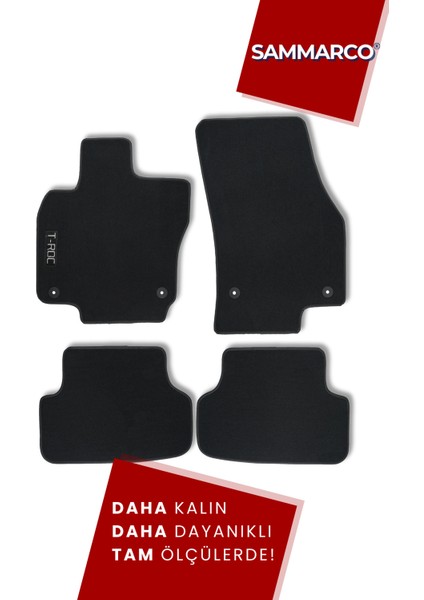 Volkswagen T-Roc 2017 Halı Paspas Velur Paspas Kumaş Paspas Oto Paspas