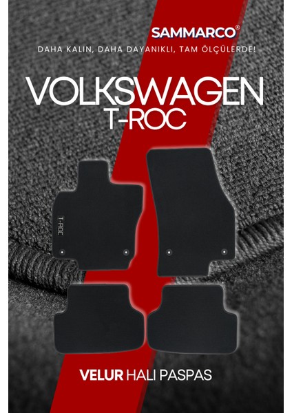 Volkswagen T-Roc 2017 Halı Paspas Velur Paspas Kumaş Paspas Oto Paspas modelleri