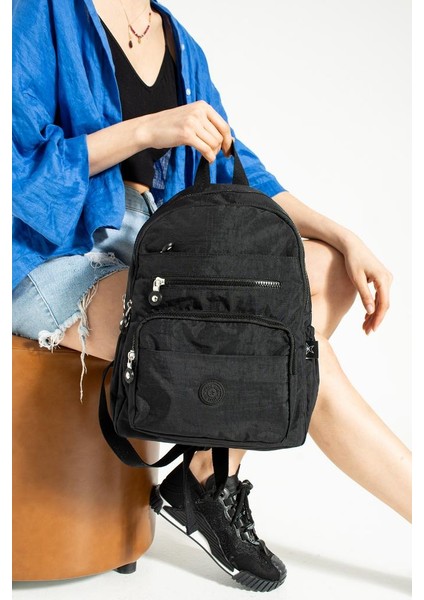 Unisex Sırt Çantası Günlük Kullanıma Uygun Lise Ortaokul Çantası Çok Cepli Okul Çantası 37*30 cm Klinkır