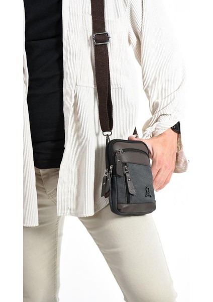 Kanvas Kumaş Erkek Postacı Telefon Çantası 20*12 cm Çapraz Askılı Omuz Çantası Mega Çanta fiyatları