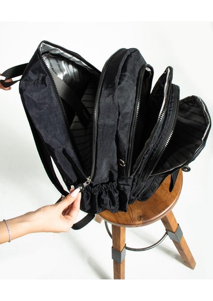 Unisex Okul Çantası Su Itici Hafif Klinkır Kumaş Günlük Sırt Çantası 40*30 cm Çok Cepli indirimleri