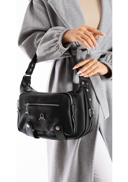 Kadın Postacı Çanta Çapraz Askılı Vegan Deri Omuz Çantası 32*22 cm Suni Deri Mega Bag