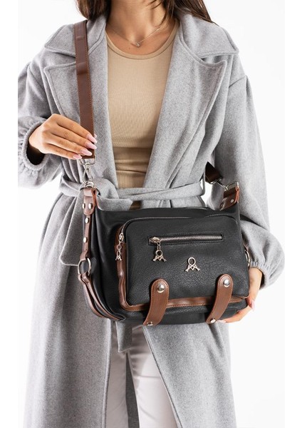 Kadın Postacı Çanta Çapraz Askılı Vegan Deri Omuz Çantası 32*22 cm Suni Deri Mega Bag modelleri