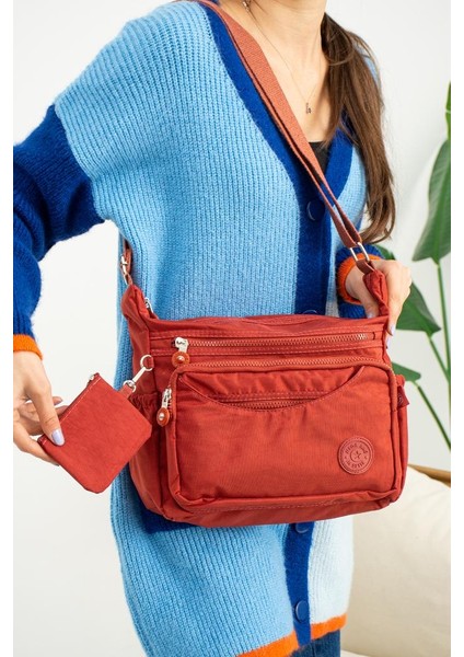 Klinkır Kadın Postacı Çanta Çok Cepli 30*20 cm Su Itici Kumaş Bayan Çapraz Askılı Omuz Çantası