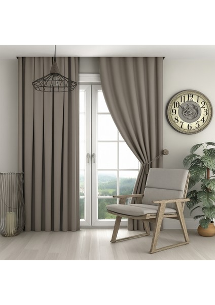 Blackout Vizon Fon Perde Işık Geçirmez Pilesiz Güneşlik ( Tek Kanat ) Fon, Perde,