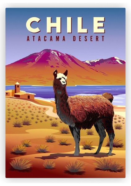 Chile Atacama Desert Şili Atacama Çölü Ahşap Poster 20X29 cm