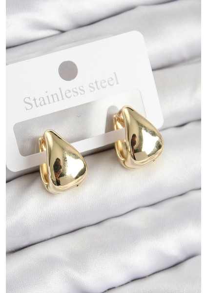 Pirinç Halka Model Gold Renk Kadın Küpe