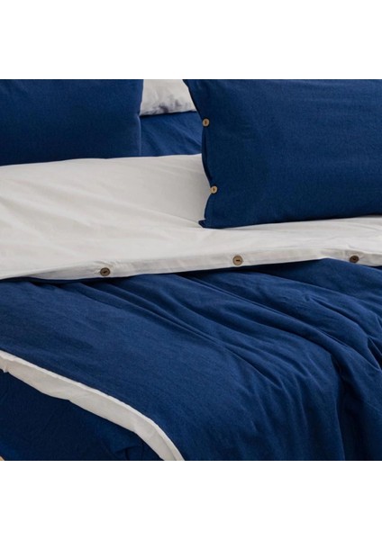 Tek Kişilik %100 Pamuk Ranforce Nevresim Takımı – 160X220 cm Lacivert Lastiksiz Çarşaflı fırsatları