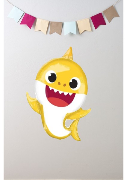 Sarı Baby Shark Folyo Balon modelleri
