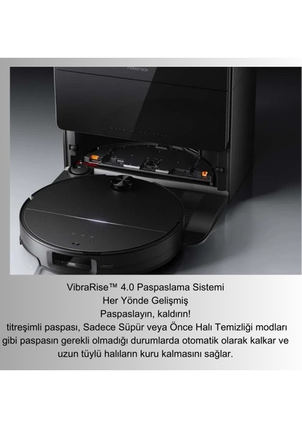 Saros 10 Çöp Istasyonlu Beyaz Akıllı Robot Süpürge